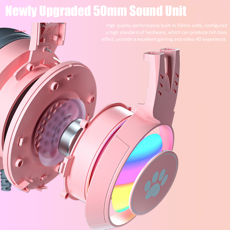 Cute Cat Ear Gaming Headphones - مراجعة Gaming Headset Rgb وسعره