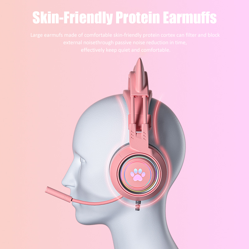 Cute Cat Ear Gaming Headphones - مراجعة Gaming Headset Rgb وسعره