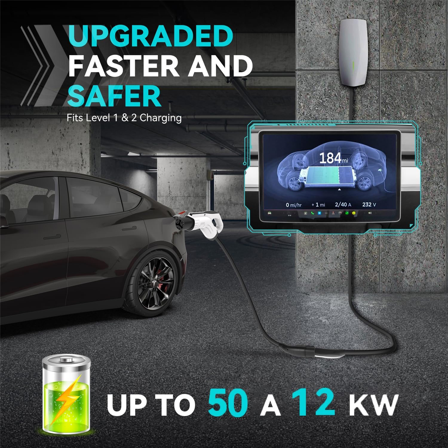 WUFEN Tesla Electric Vehicle C - مراجعة Cable Extension 3.5 وسعره