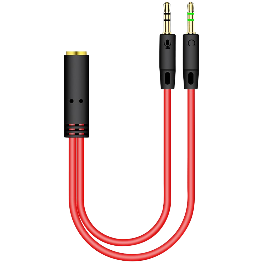 3.5mm Jack 2 Male To 1 Female  - مراجعة Earphone Splitter Jack وسعره