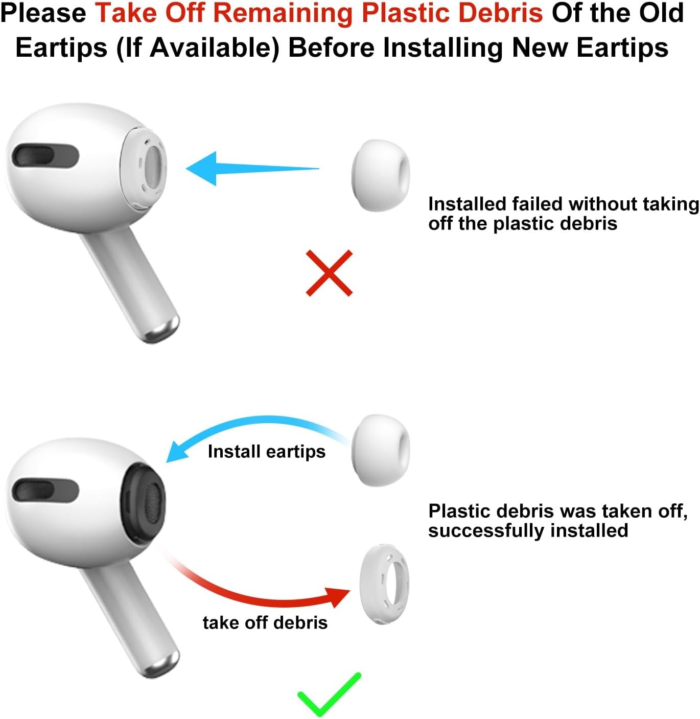 Silicone Ear Tips for AirPods  - مراجعة Silicone Ear Tip Replacement وسعره