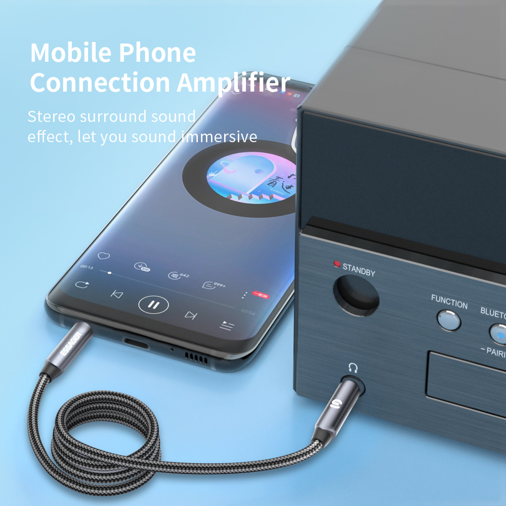 ESSAGER Headphone Extension Ca - مراجعة Earphone Splitter Jack وسعره