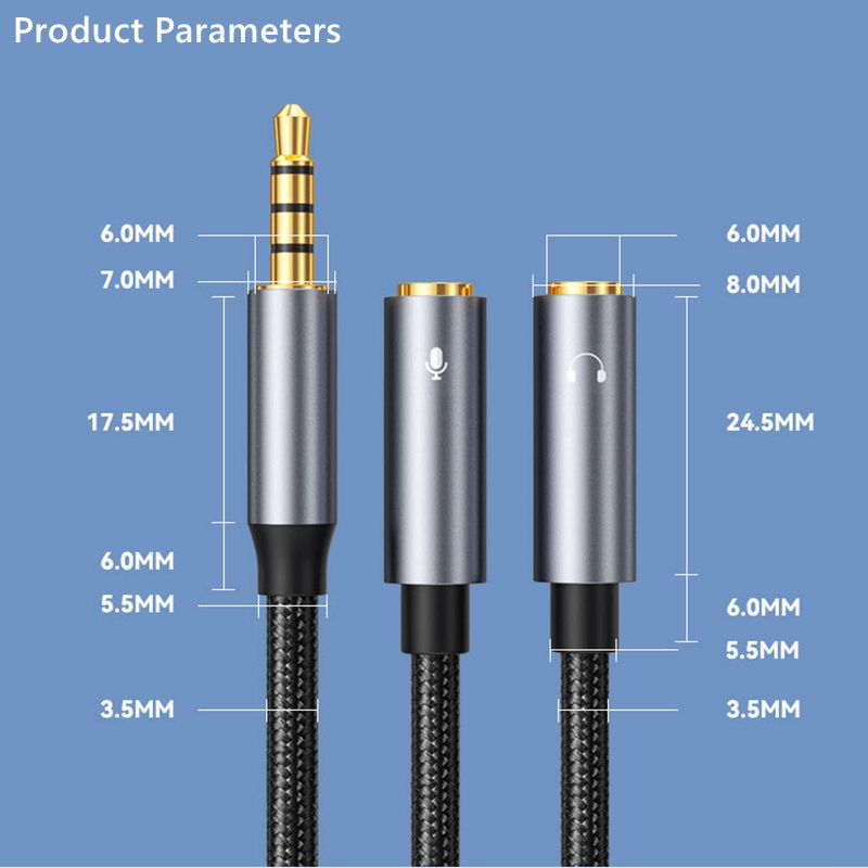 3.5mm Jack Aux Audio Cable Mal - مراجعة Earphone Splitter Jack وسعره