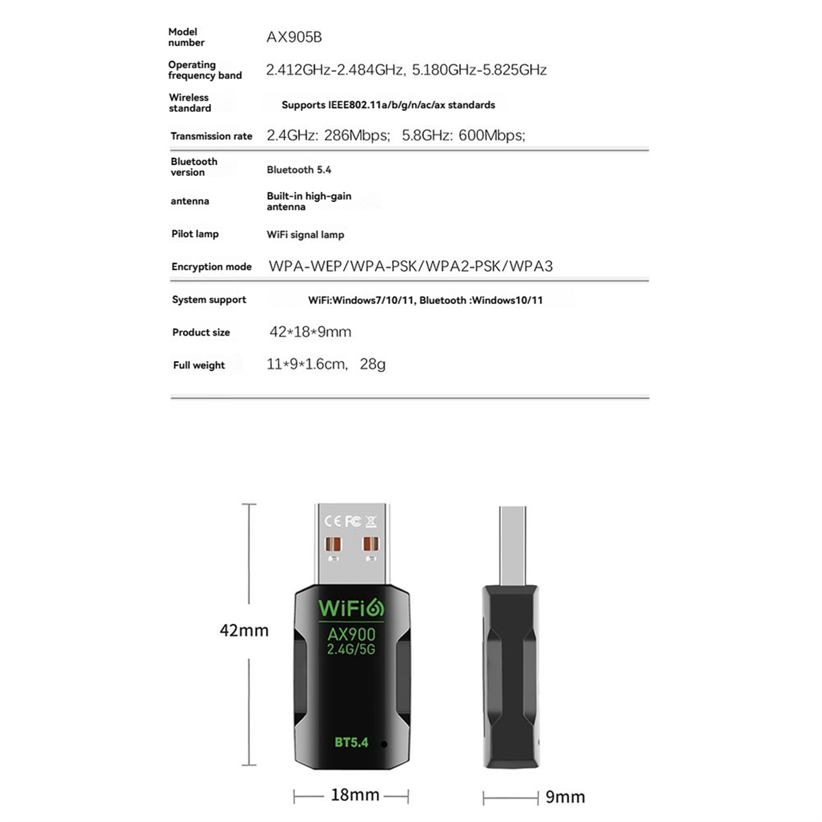 T35C WiFi6 AX900 Wireless USB  - مراجعة Bluetooth Adapter Receiver وسعره