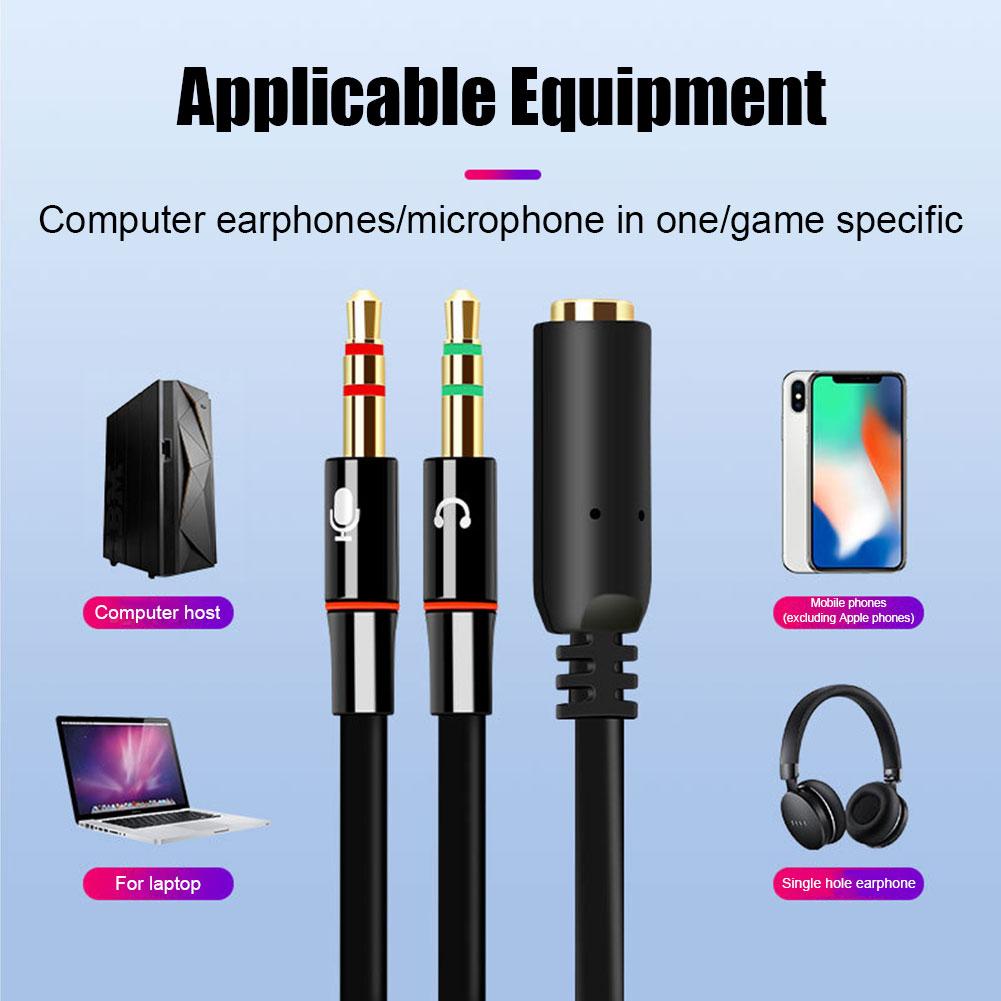 Headphone Microphone Audio Con - مراجعة Audio Splitter Y وسعره