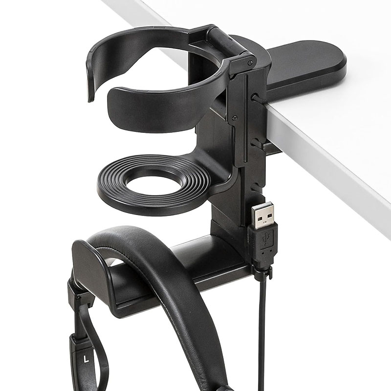 Desk Cup Holder with Headphone - مراجعة Headphone Stand Desk وسعره